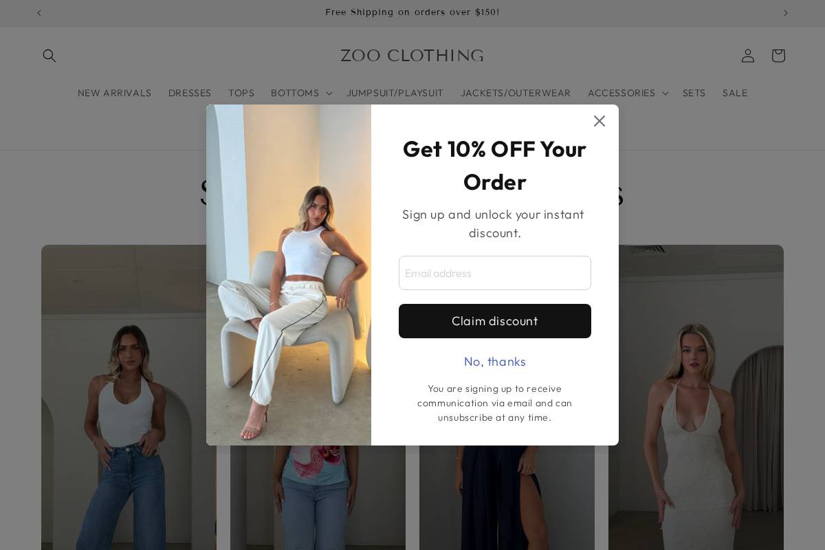 zooclothing.com.au homepage screenshot