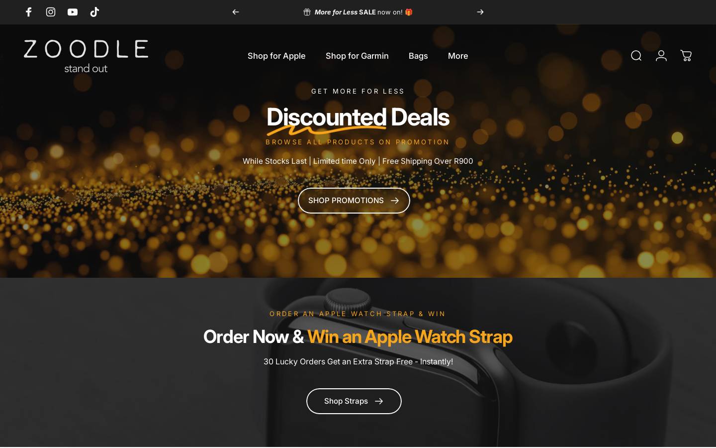 zoodle.co.za homepage screenshot