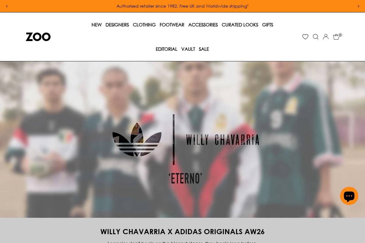 ZOO FASHIONS homepage screenshot