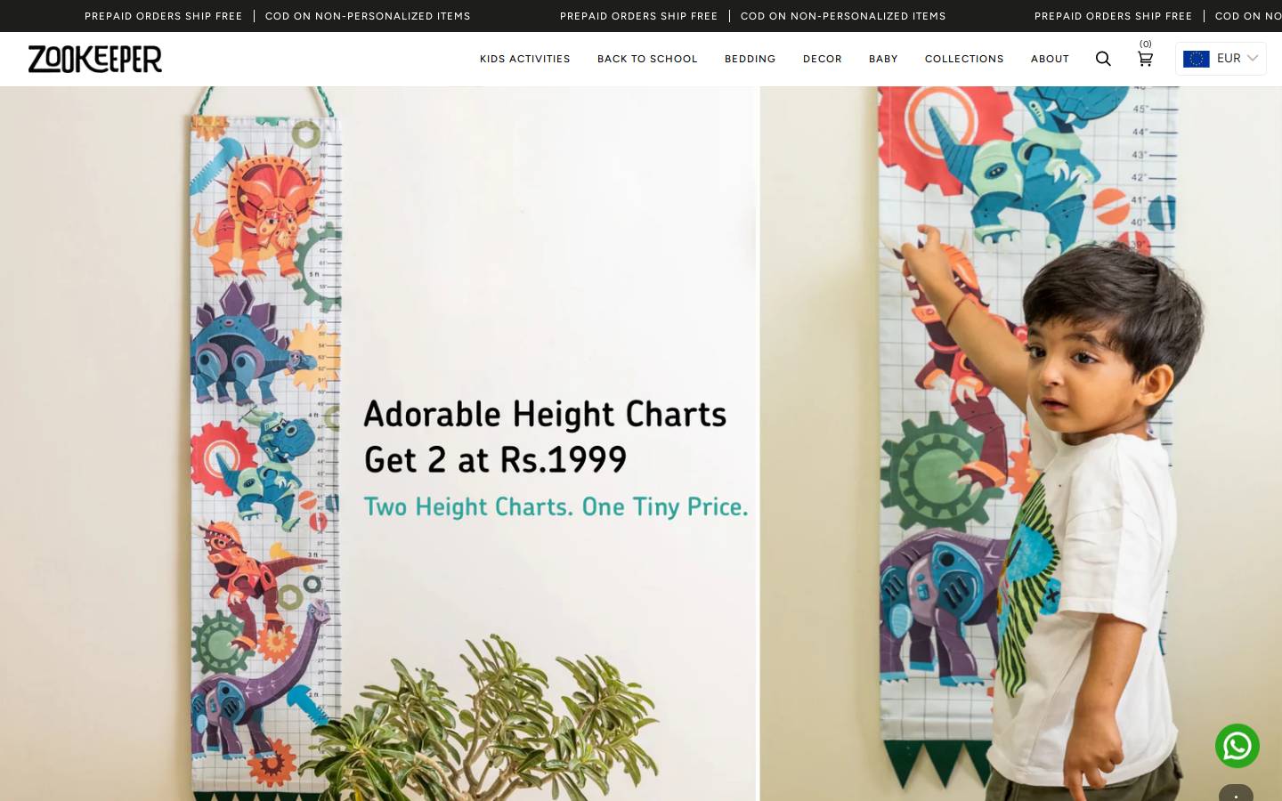 zookeeper.store homepage screenshot