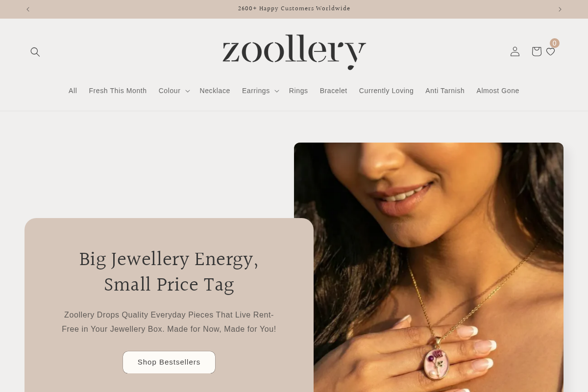 ZOOLLERY homepage screenshot