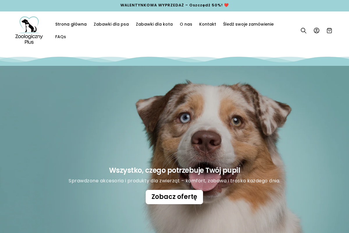 Zoologiczny Plus homepage screenshot