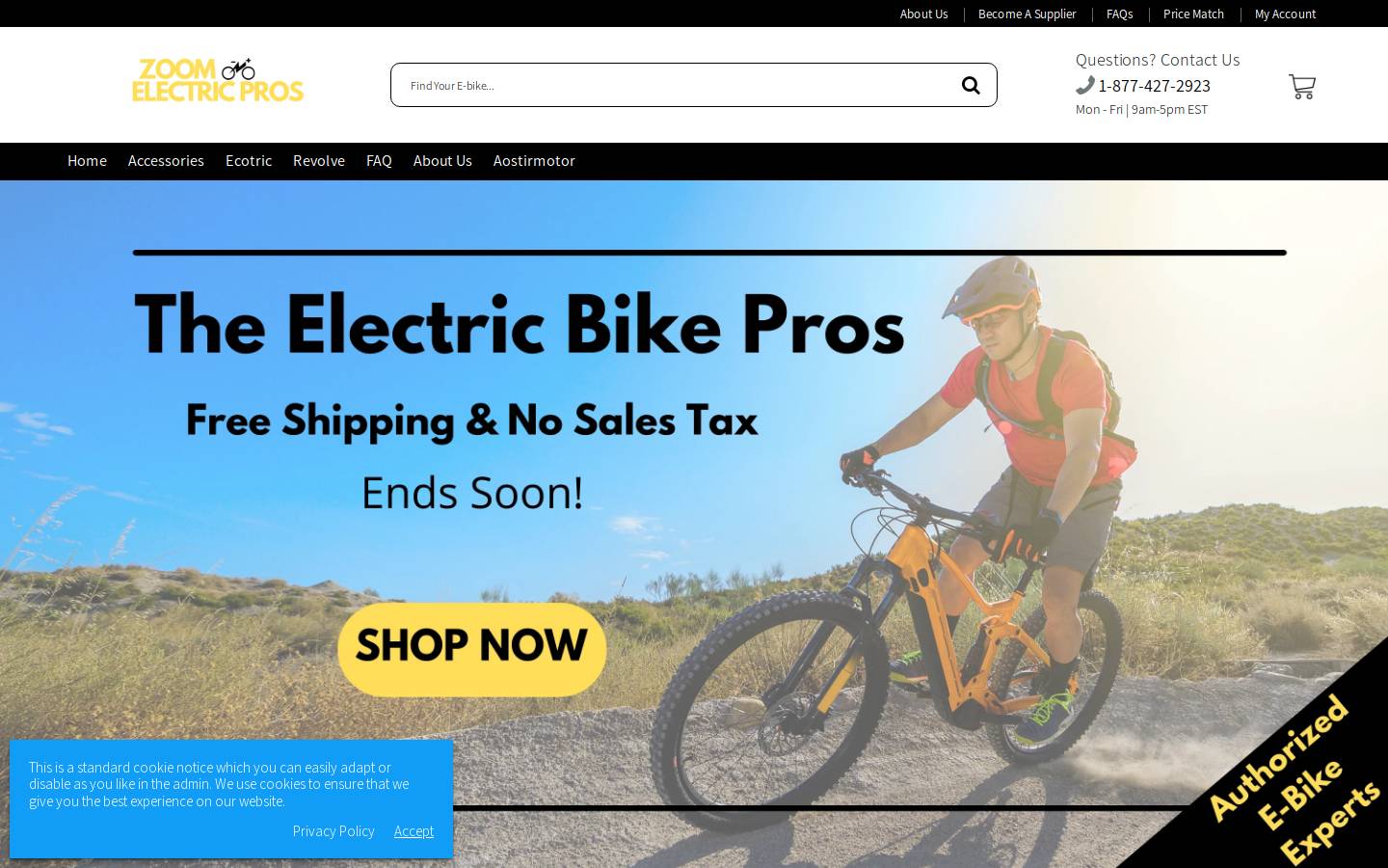 zoomelectricpro.com homepage screenshot