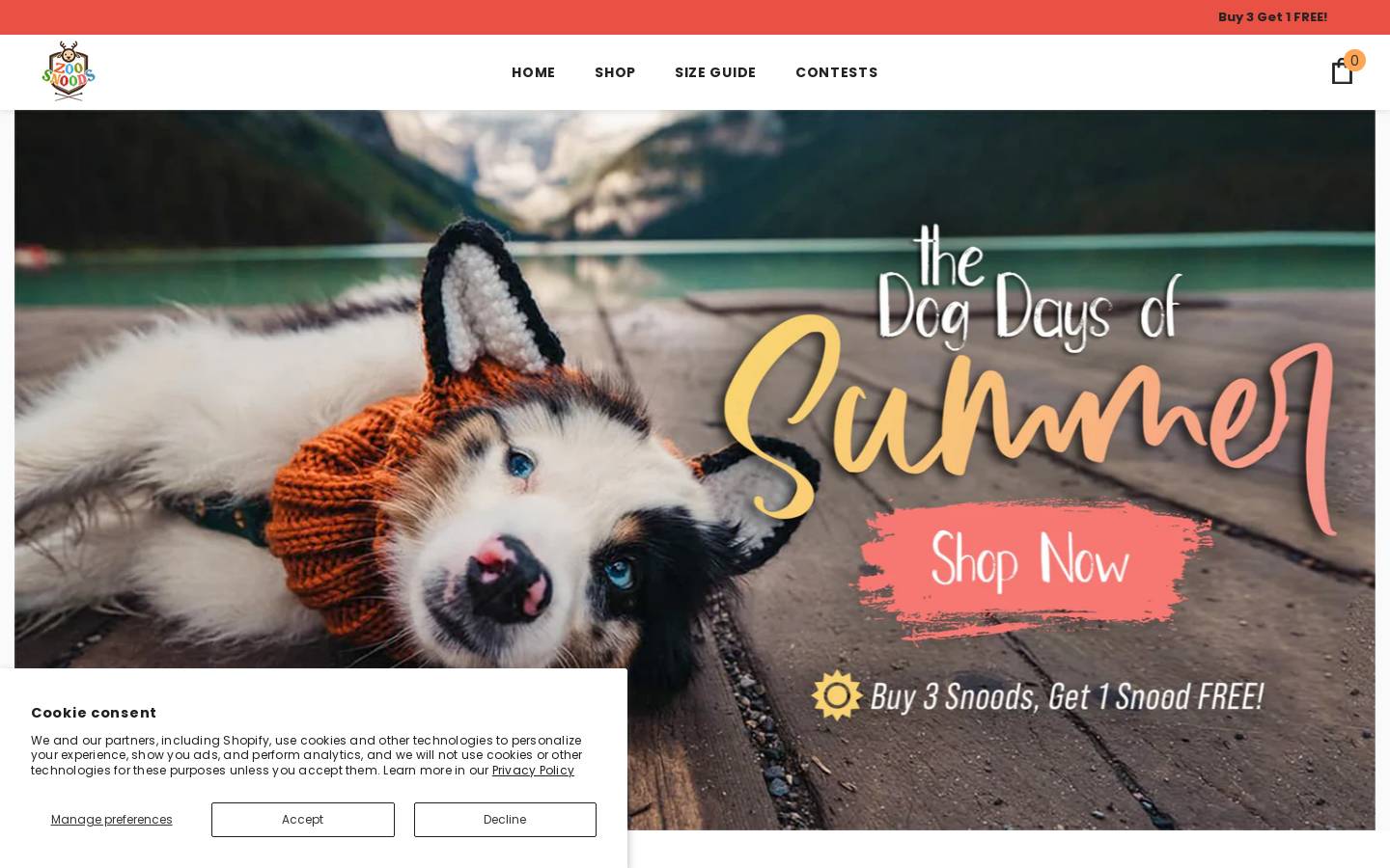 zoosnoods.com homepage screenshot