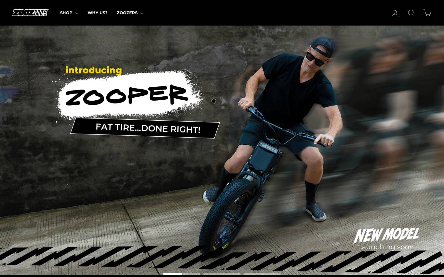 zoozbikes.com homepage screenshot