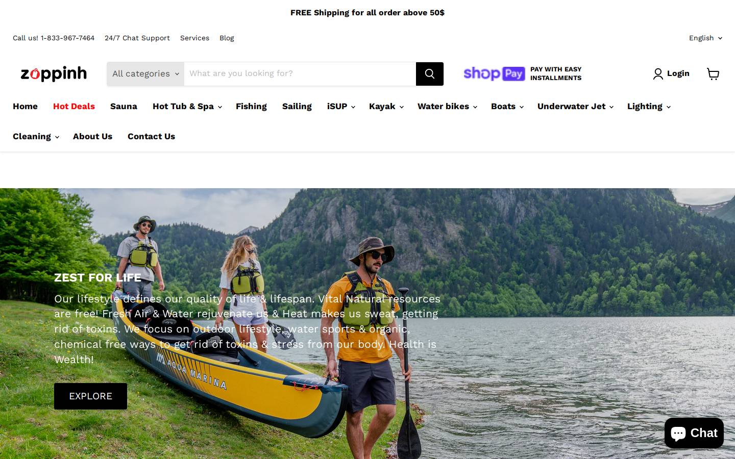 zoppinh.ca homepage screenshot