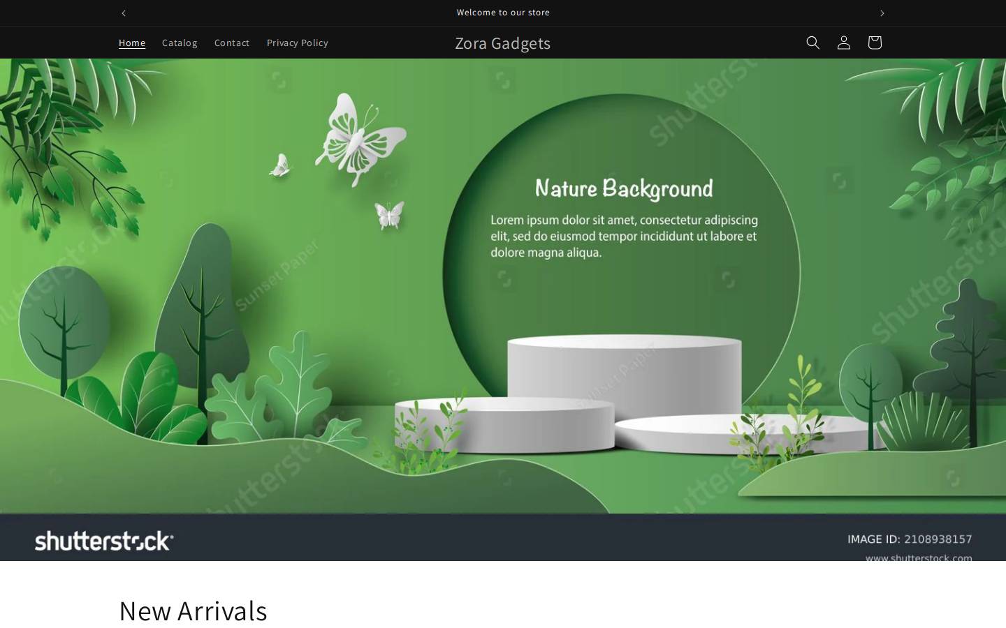 zoragadgets.store homepage screenshot