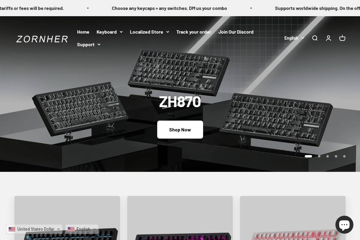 Zornher homepage screenshot