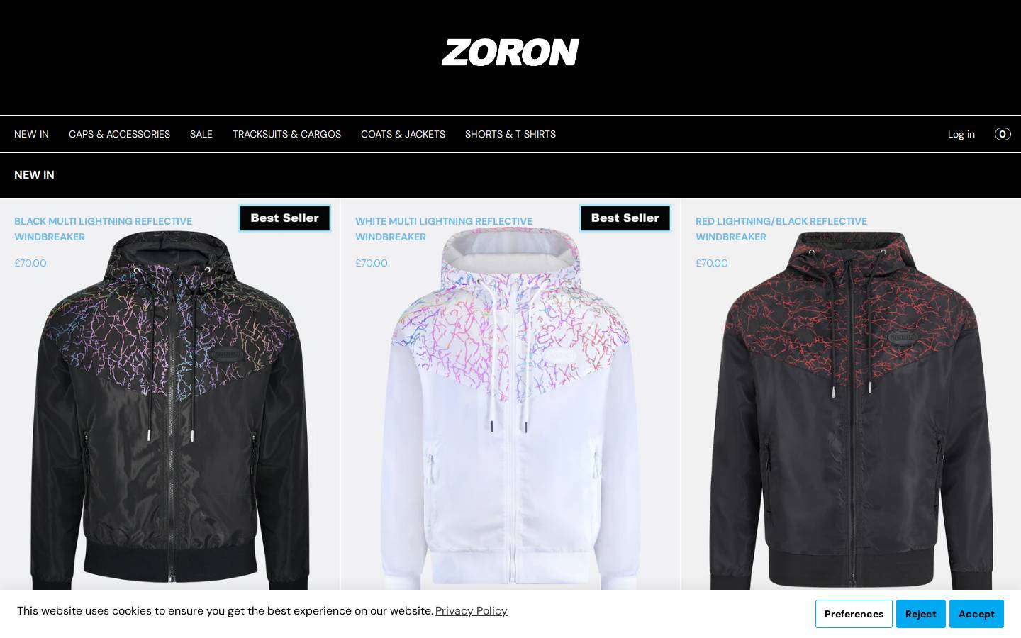 Zoron London homepage screenshot