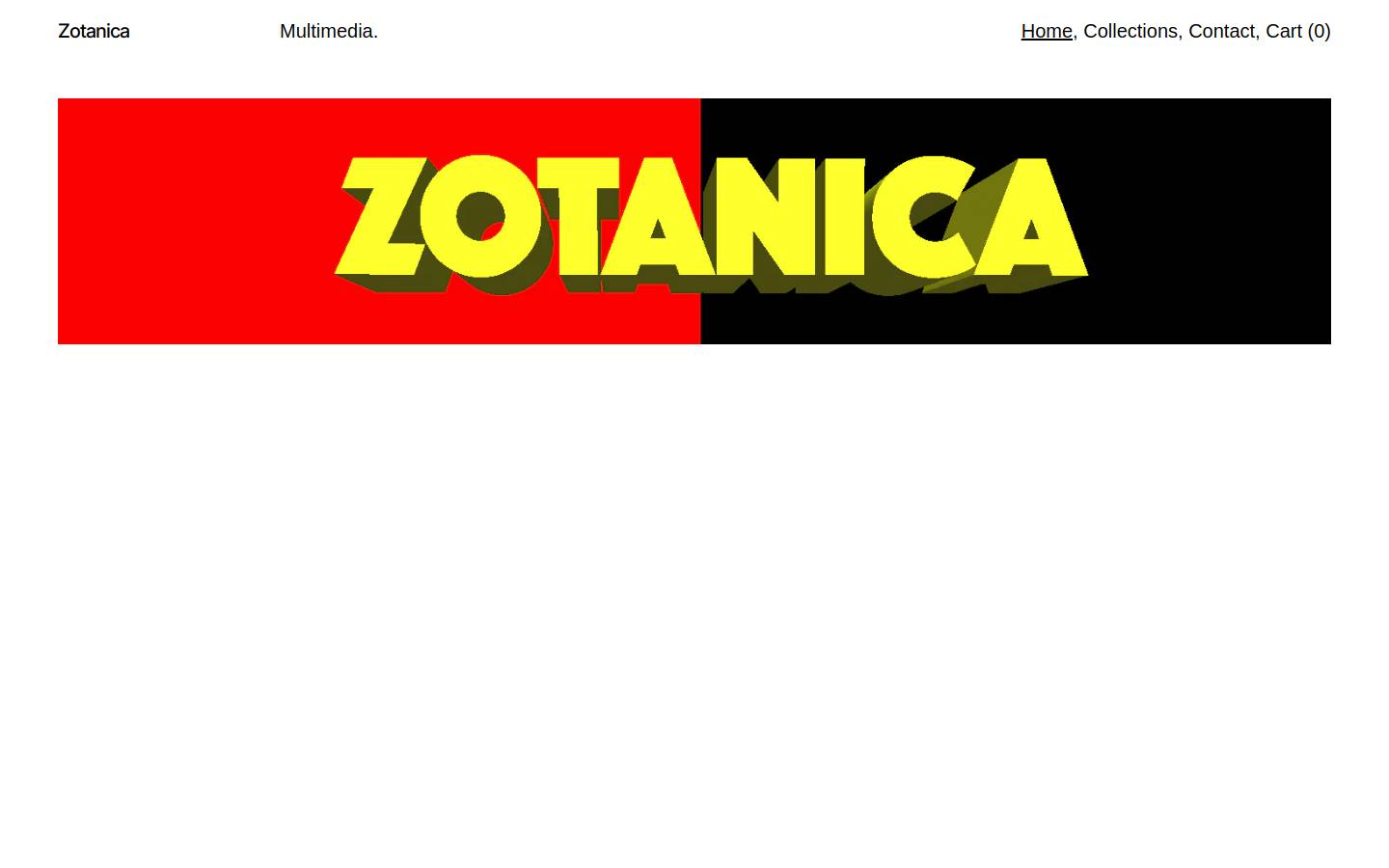 zotanica.com homepage screenshot