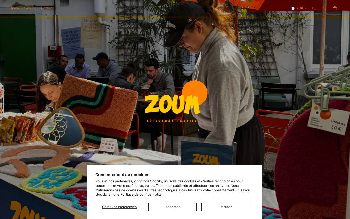 zoumyarn.com homepage screenshot
