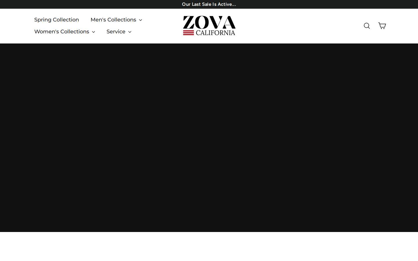 zova-fashion.com homepage screenshot