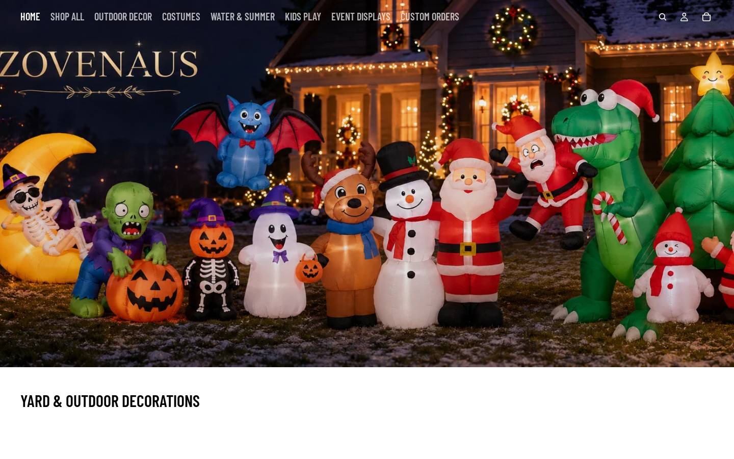 zovenaus.com homepage screenshot