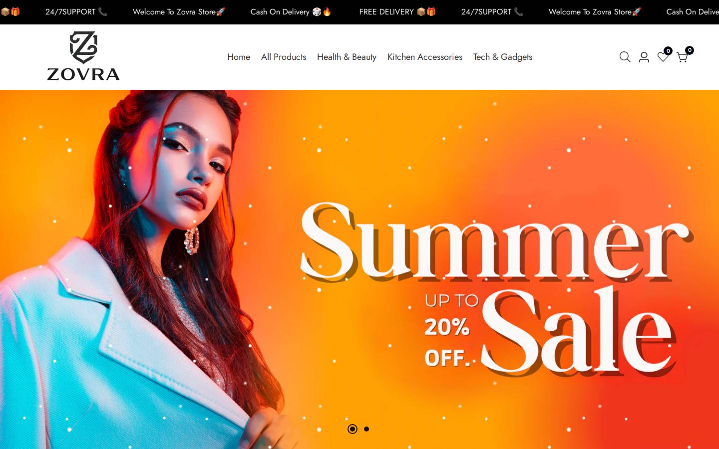 zovras.store homepage screenshot