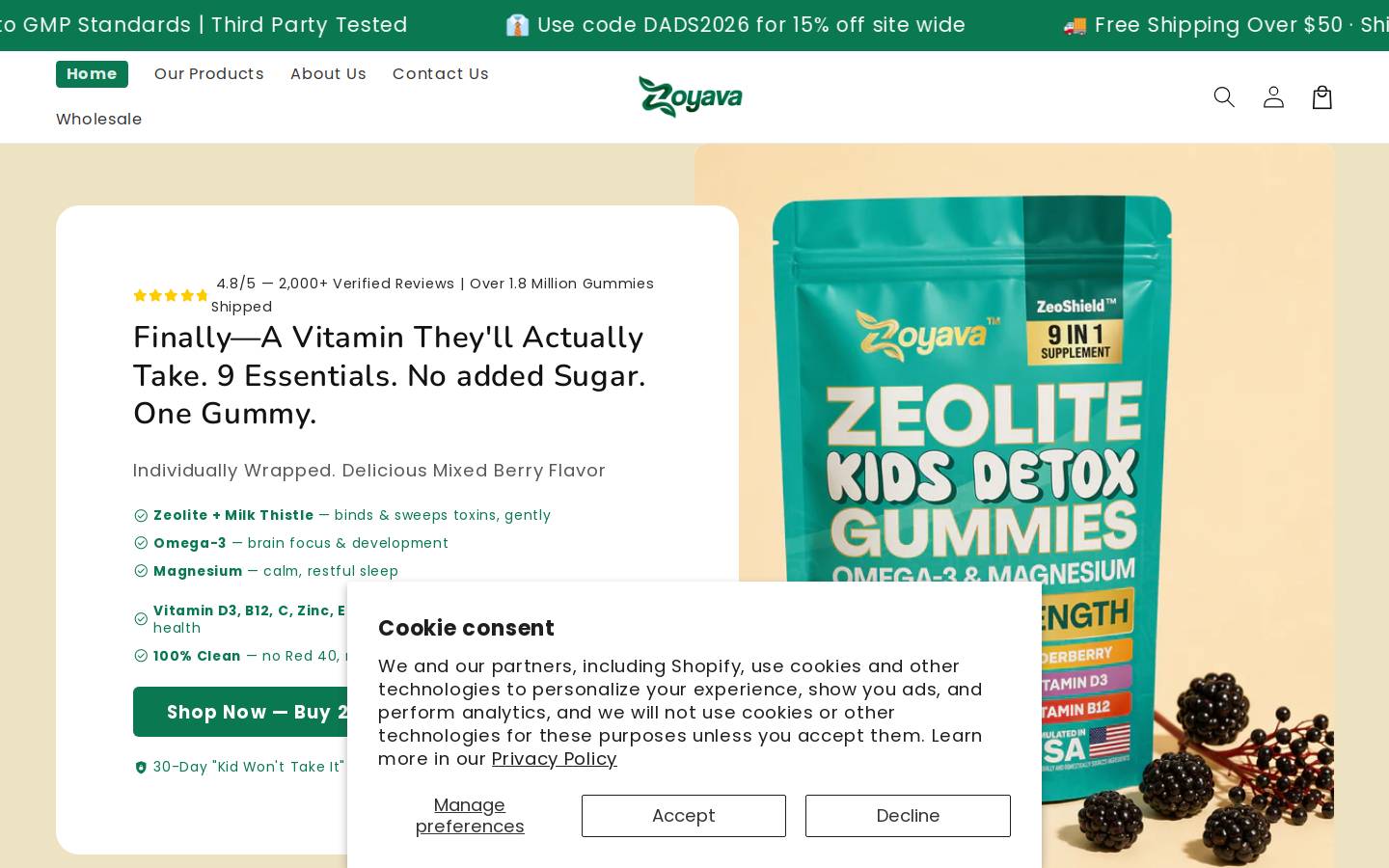 Zoyava homepage screenshot