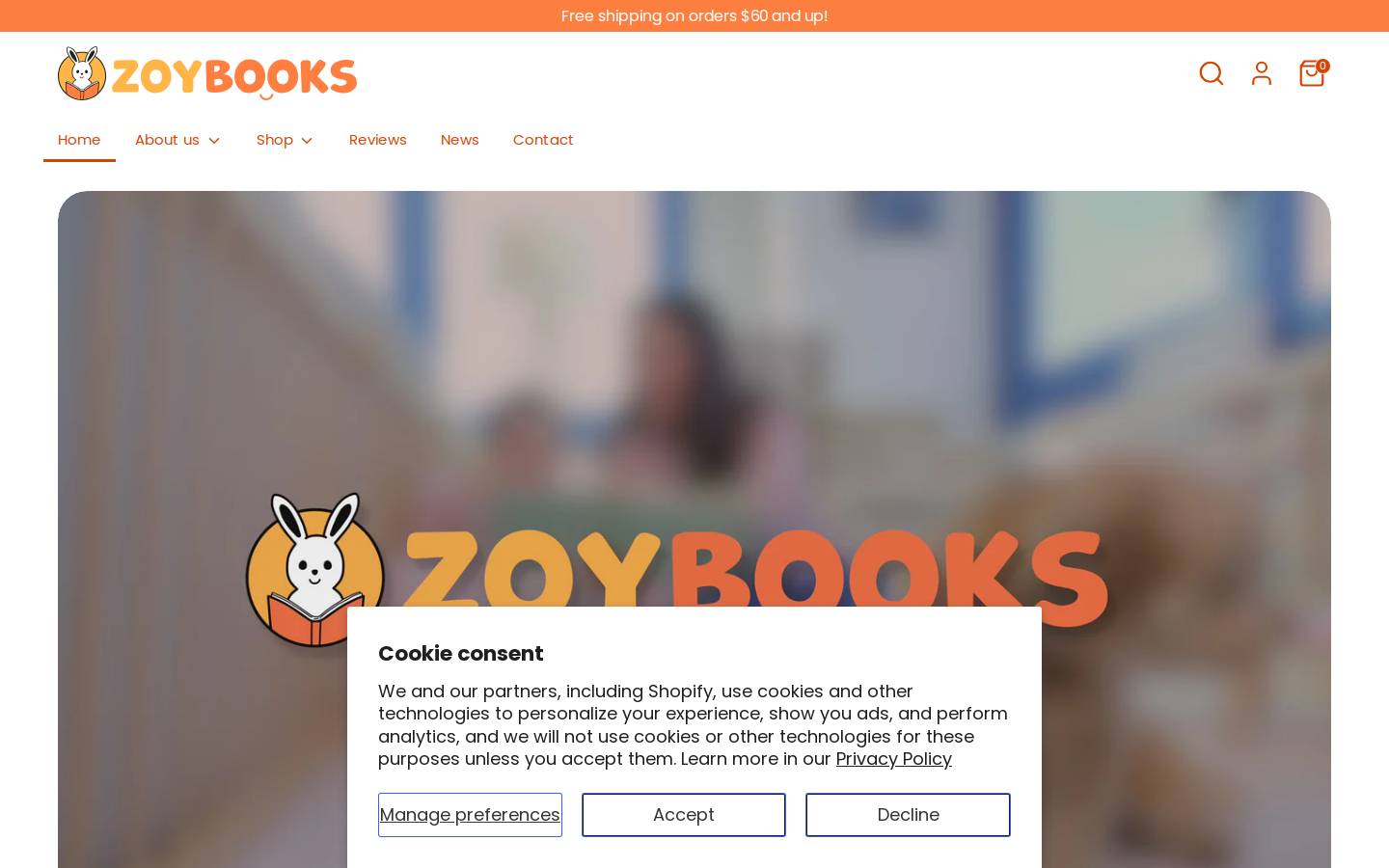 zoybook.com homepage screenshot