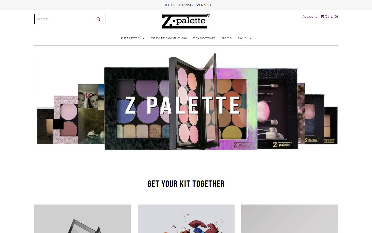 Z Palette homepage screenshot