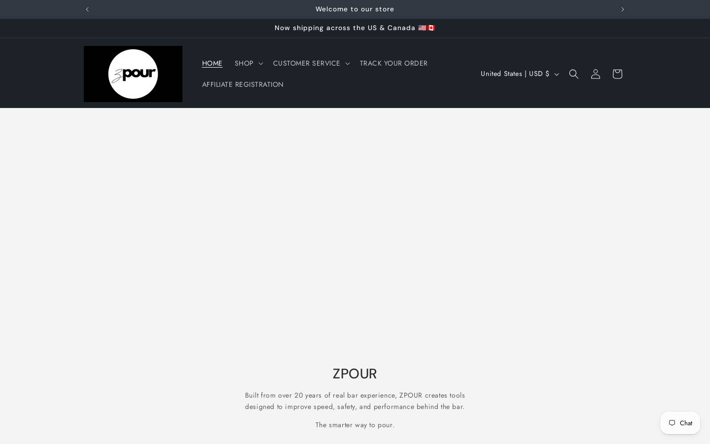 zpour.com homepage screenshot