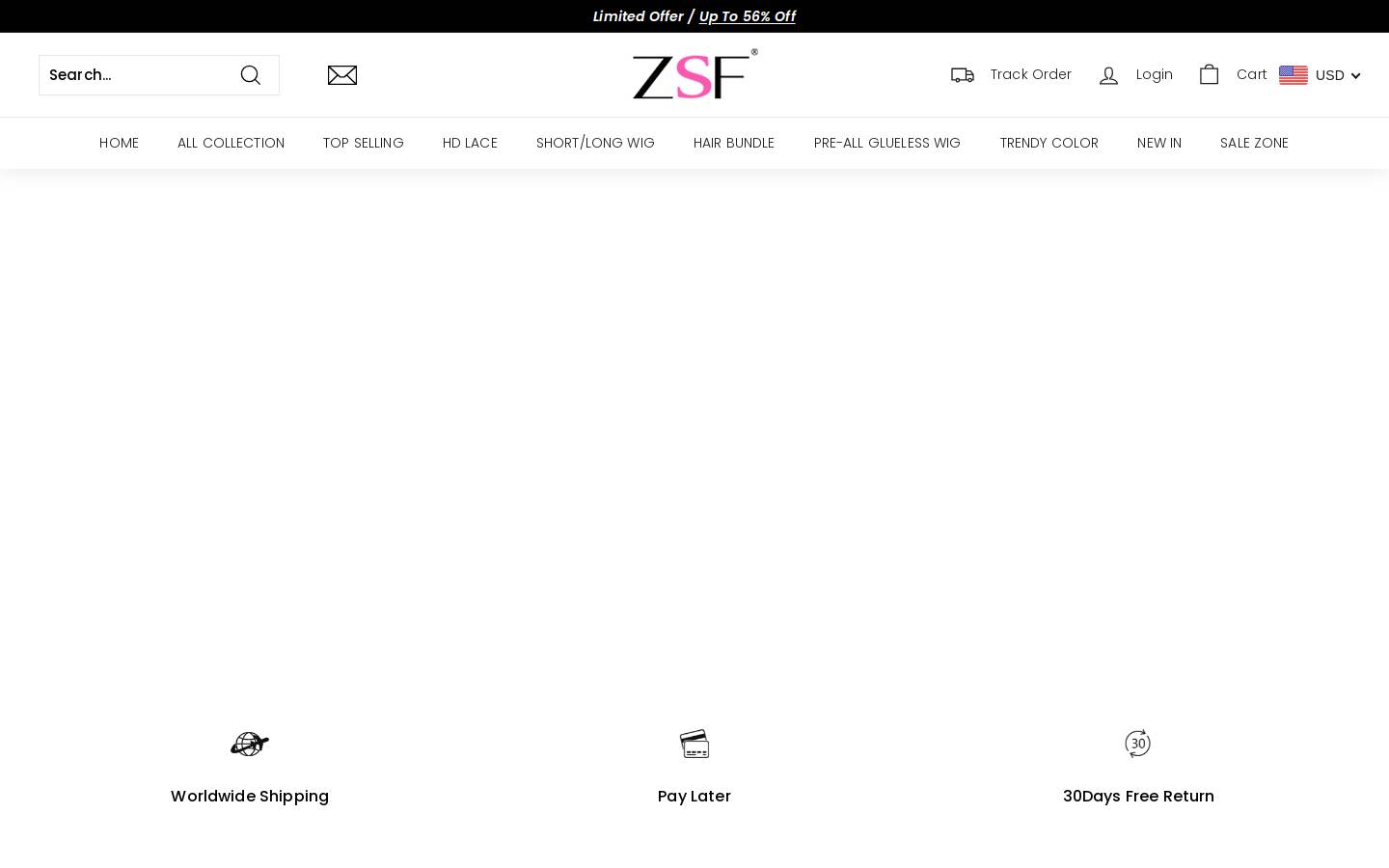 ZSF HAIR homepage screenshot