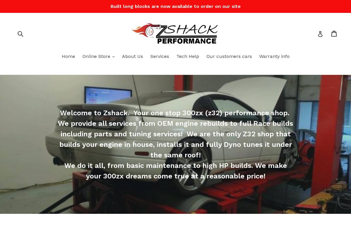 zshackperformance.com homepage screenshot
