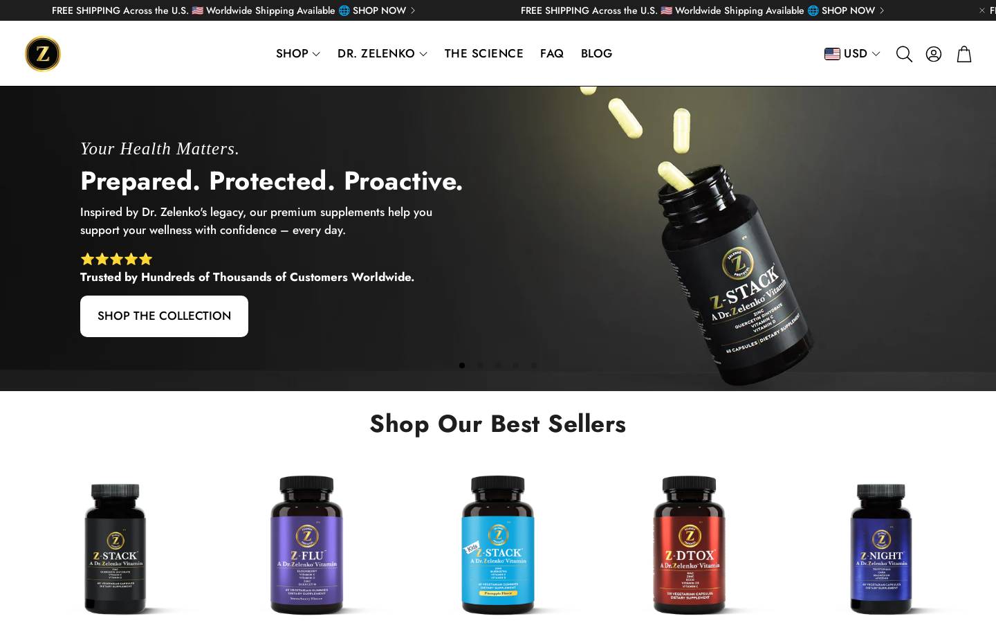 Z-STACK homepage screenshot