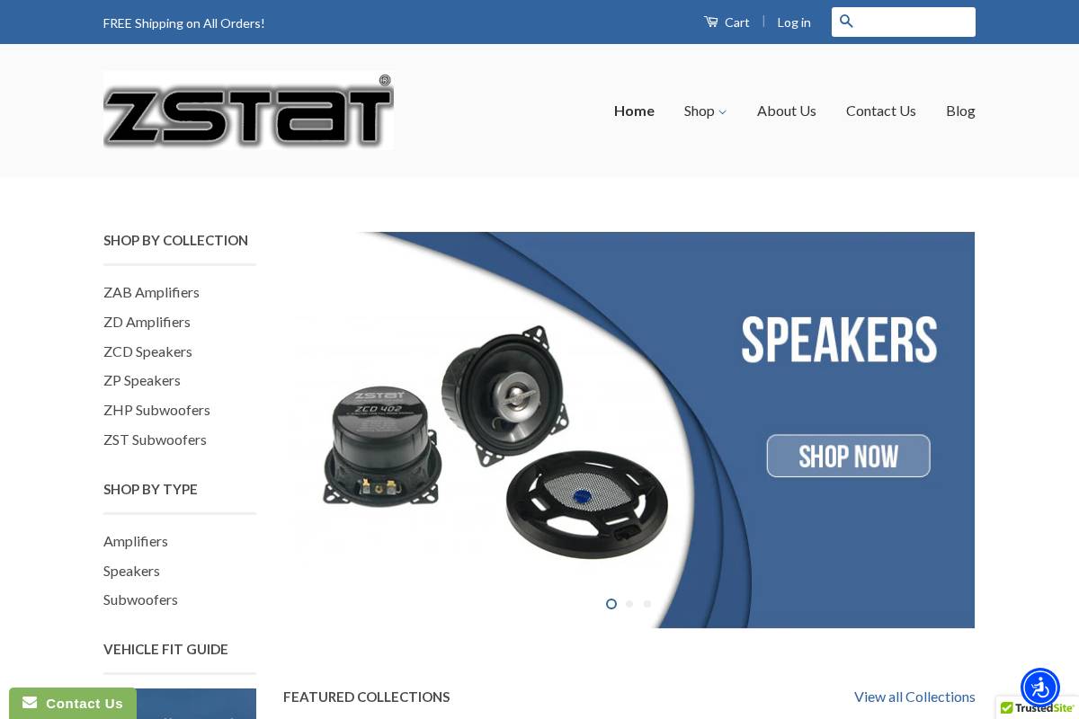 zstatcaraudio.com homepage screenshot