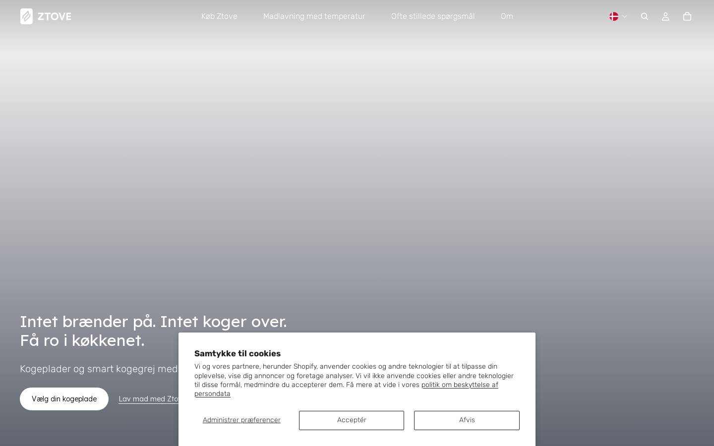 Ztove homepage screenshot
