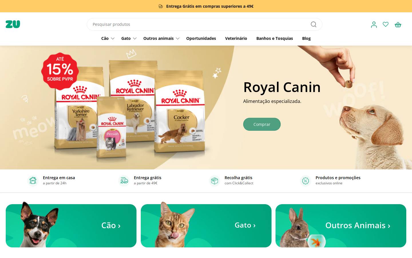 zu.pt homepage screenshot