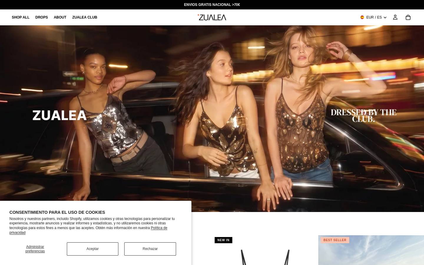 Zualea homepage screenshot