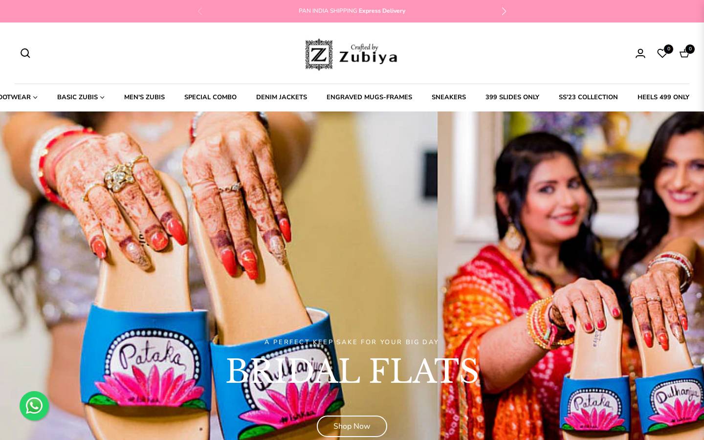 zubiya.com homepage screenshot