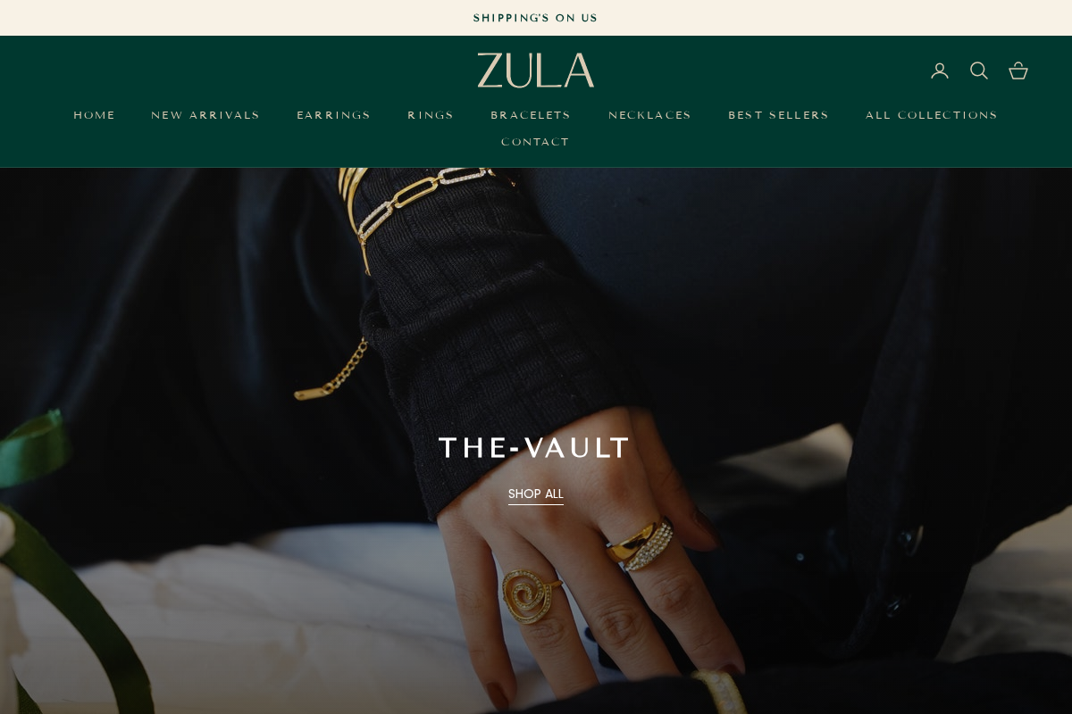 ZULA homepage screenshot