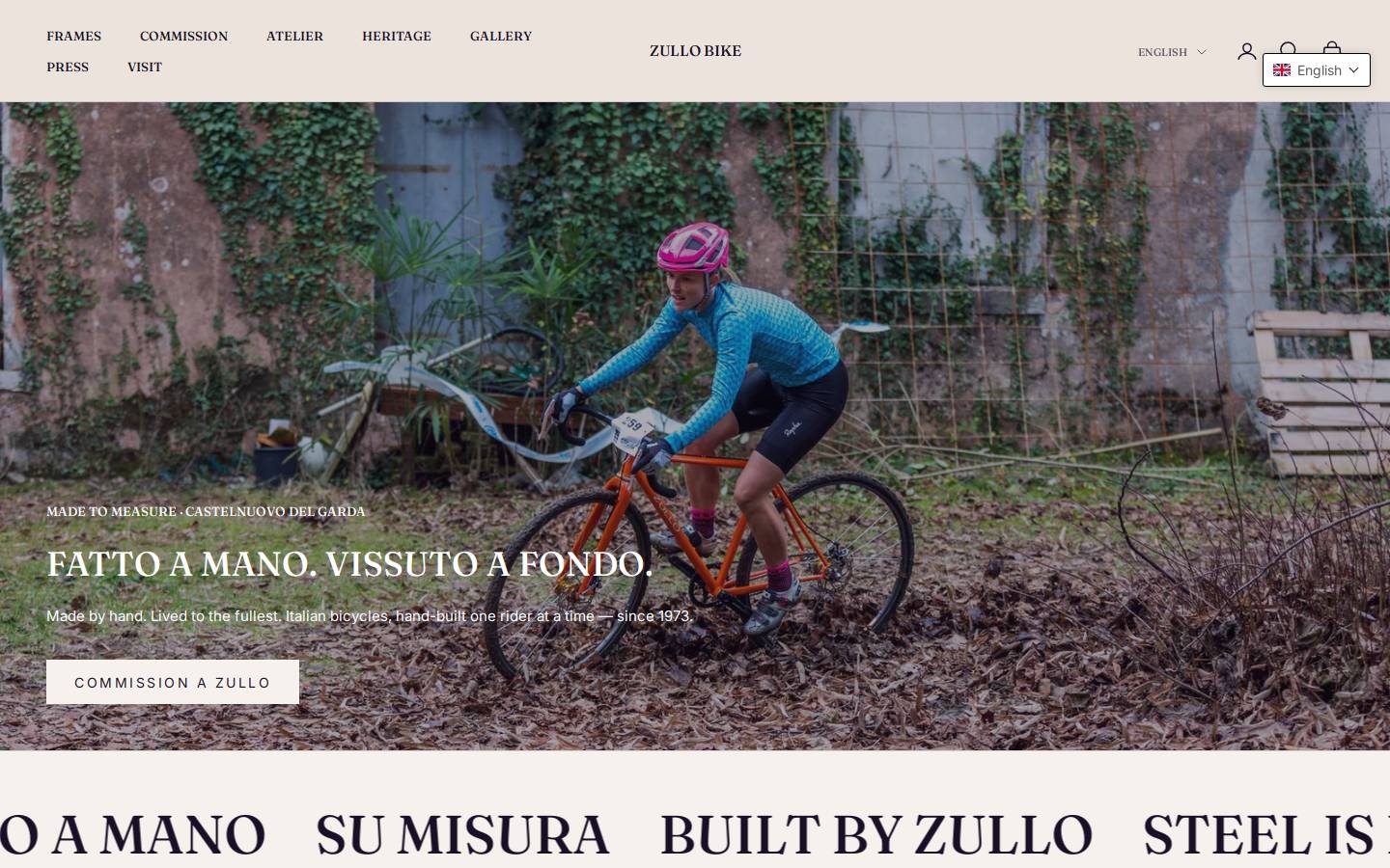 zullo-bike.com homepage screenshot