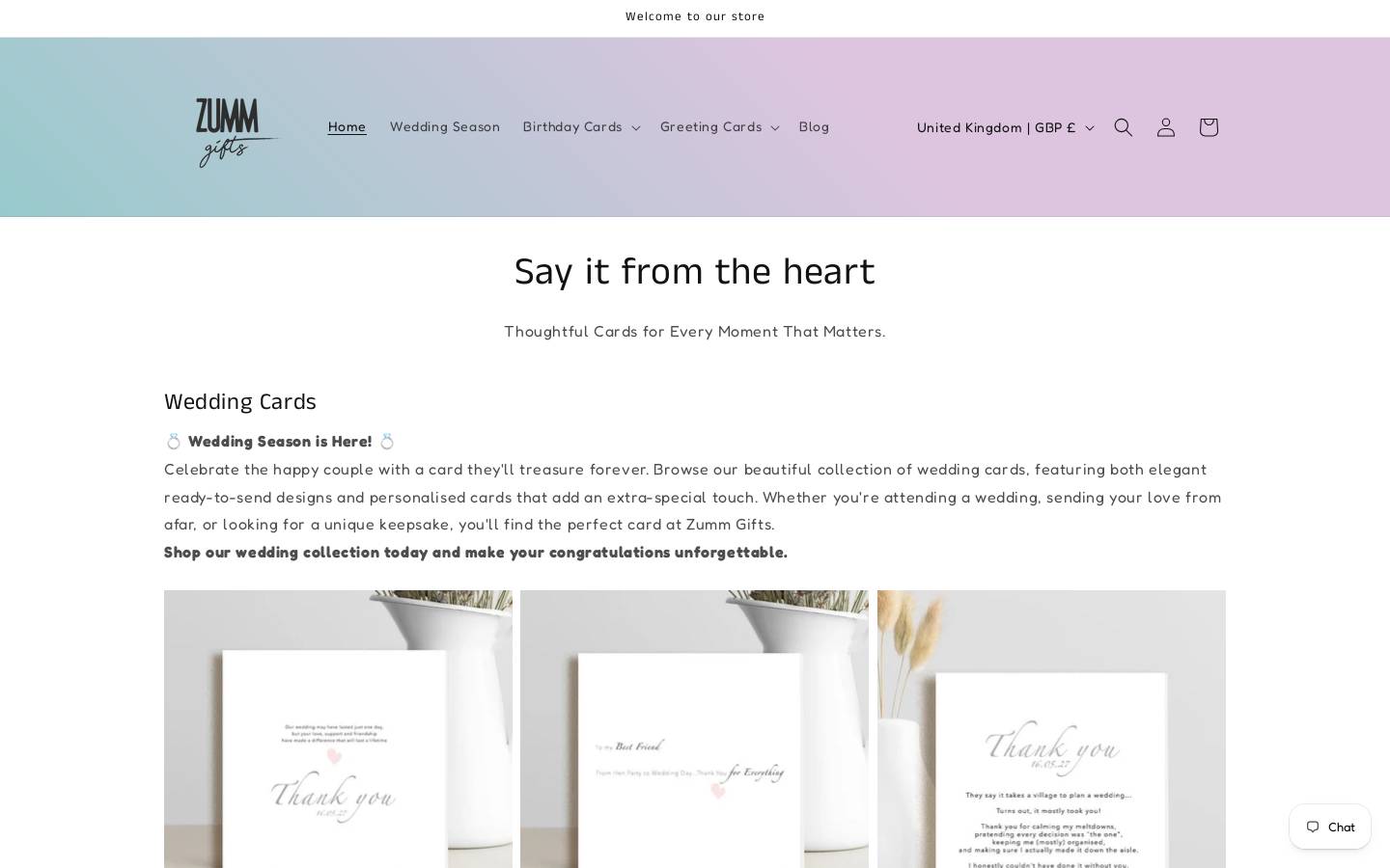 zumm.co.uk homepage screenshot