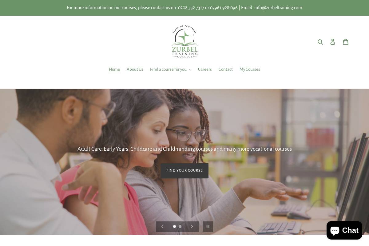zurbeltraining.com homepage screenshot
