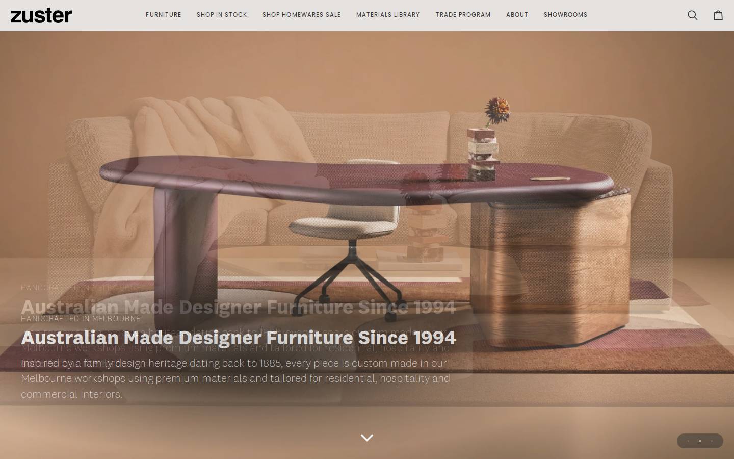 zuster.com.au homepage screenshot