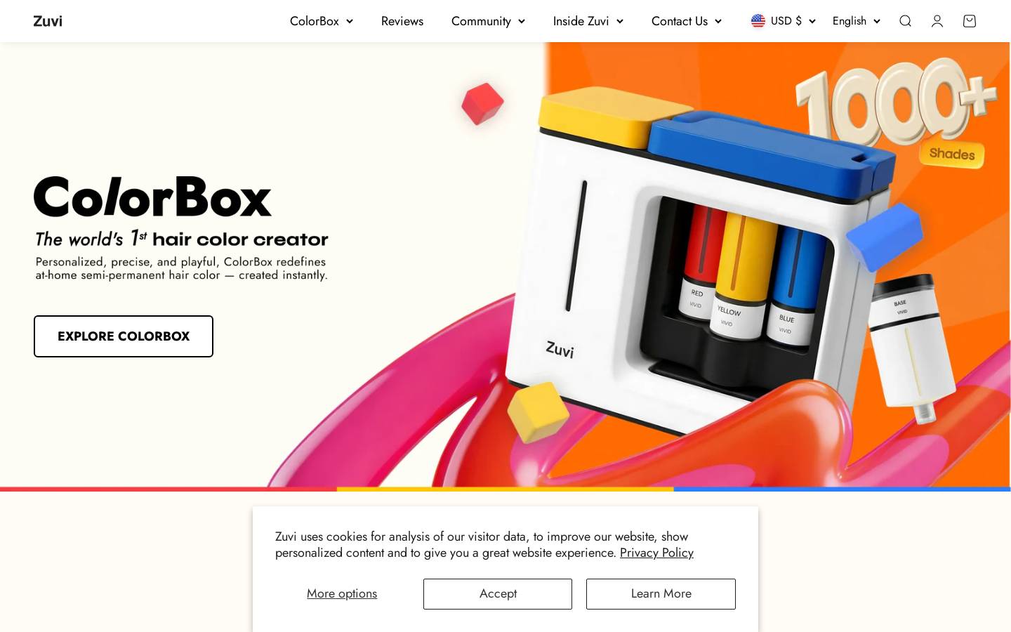 Zuvilife homepage screenshot