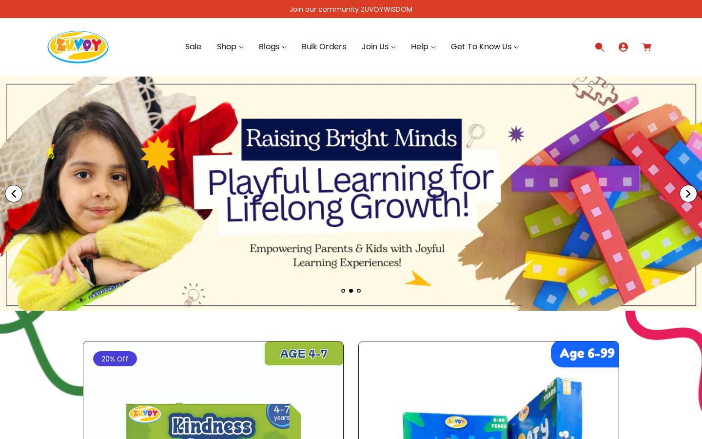 zuvoy.com homepage screenshot