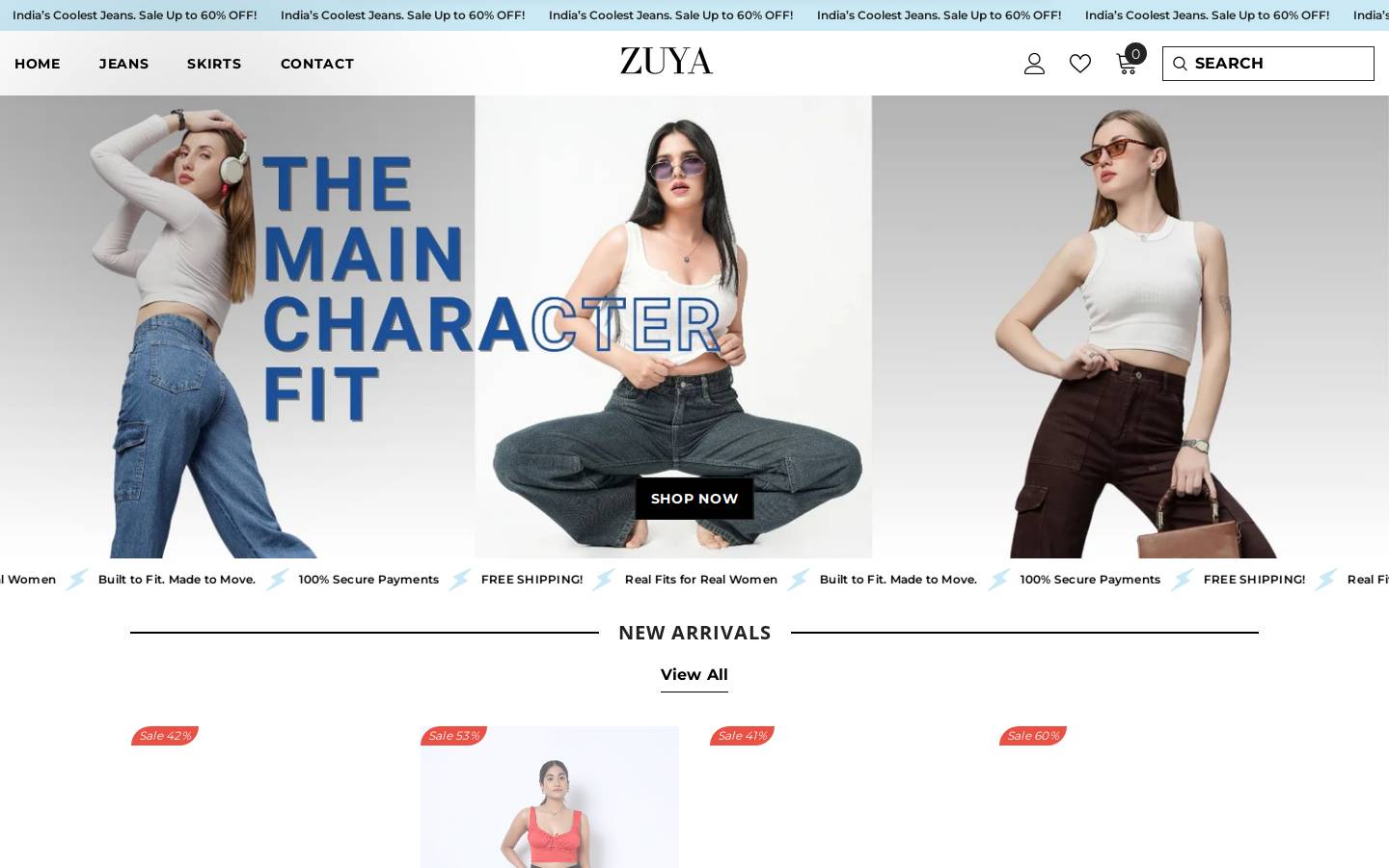 zuya.in homepage screenshot