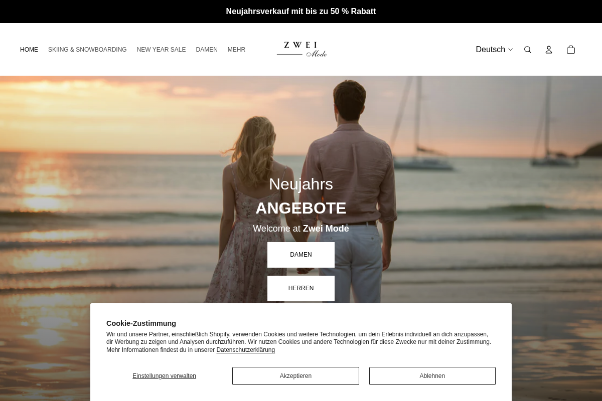 Zweimode homepage screenshot