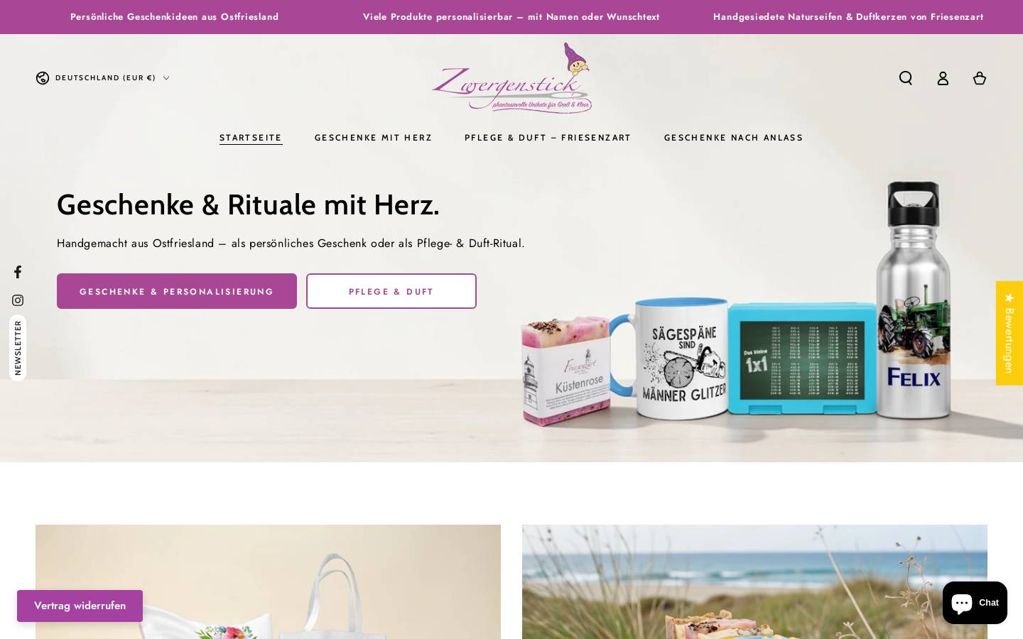 zwergenstick.de homepage screenshot