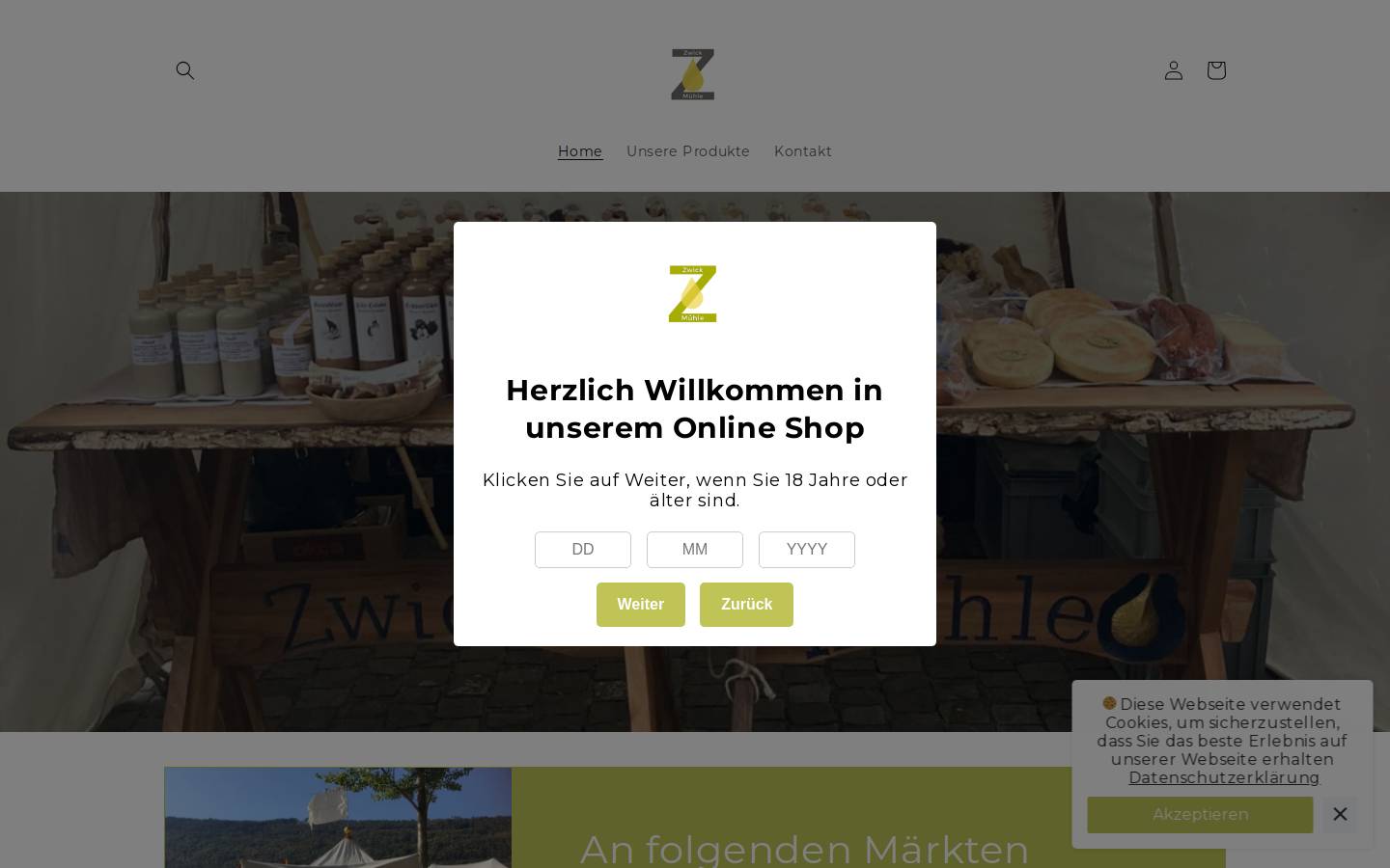 zwick-muehle.ch homepage screenshot
