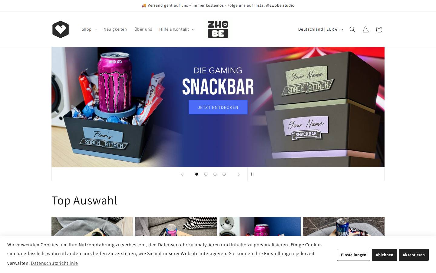 zwobe.com homepage screenshot