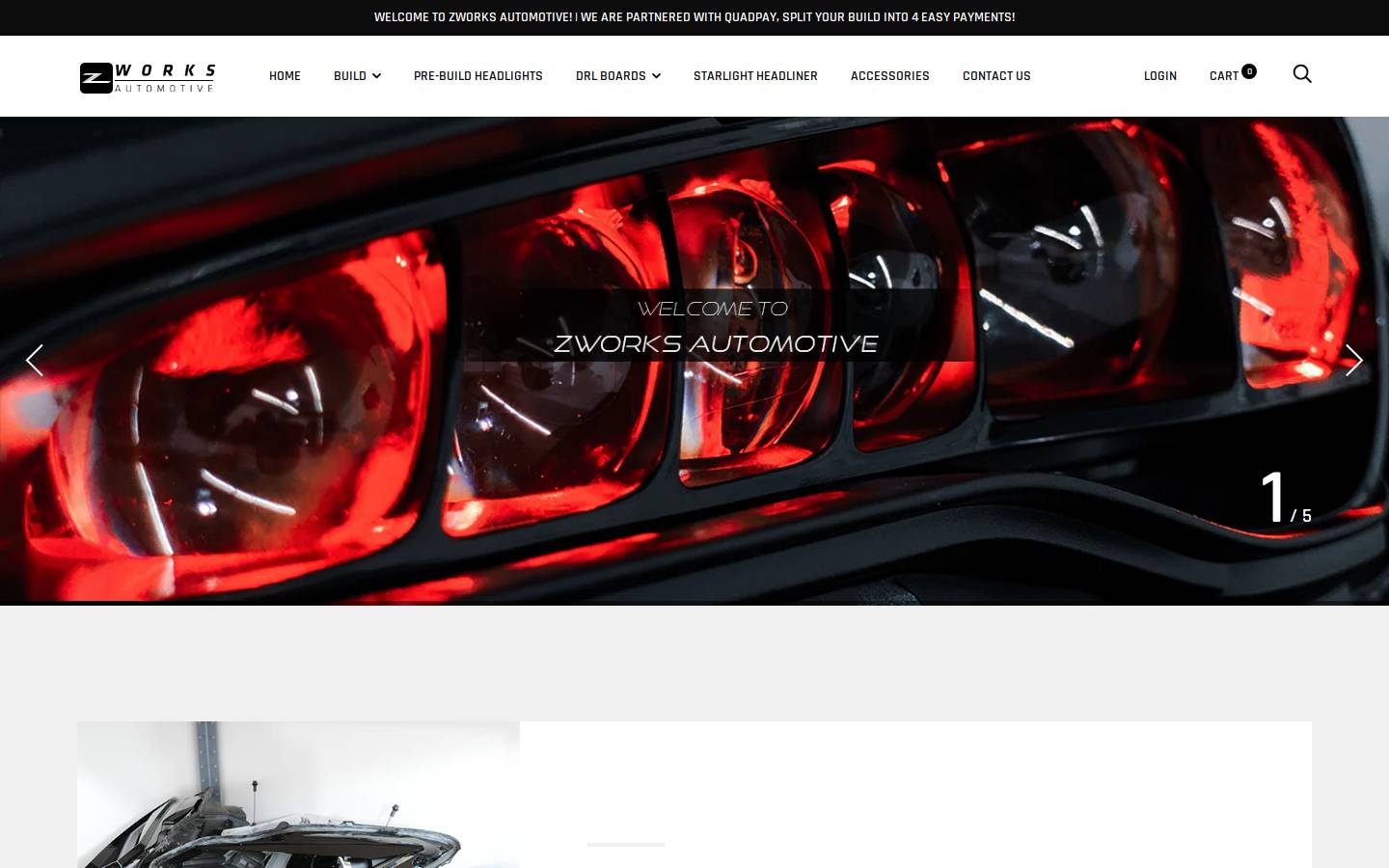 zworklights.com homepage screenshot