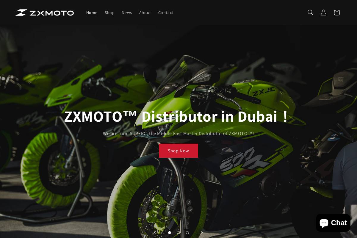 zxmoto.me homepage screenshot