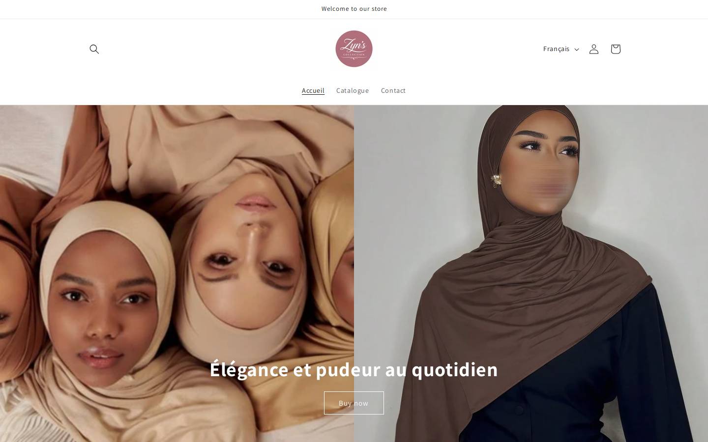 zynscollection.shop homepage screenshot