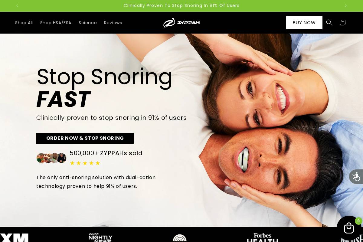 ZYPPAH homepage screenshot