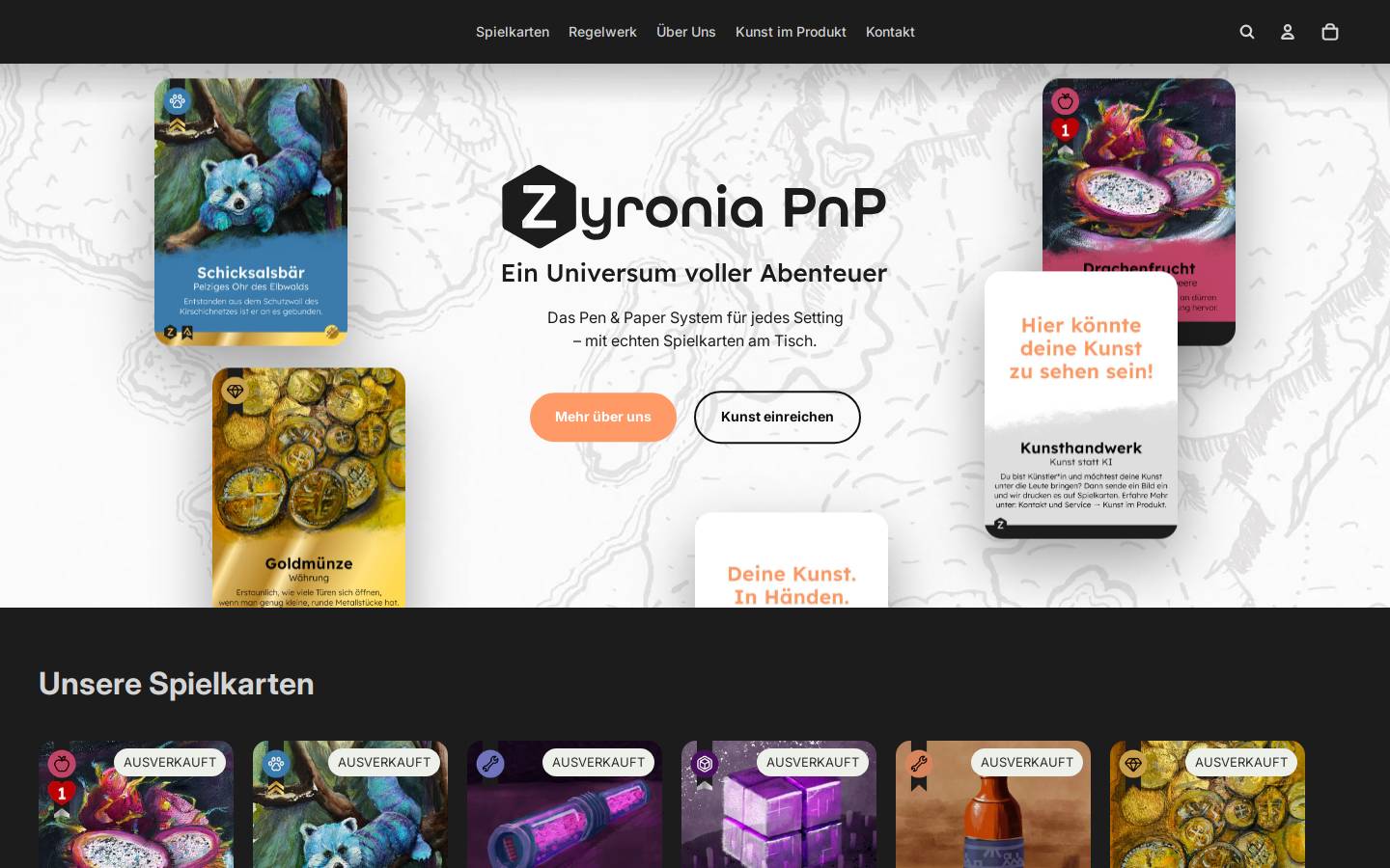 zyronia-pnp.de homepage screenshot