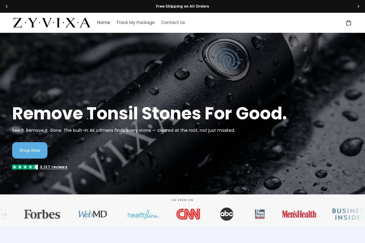 zyvixa.com homepage screenshot