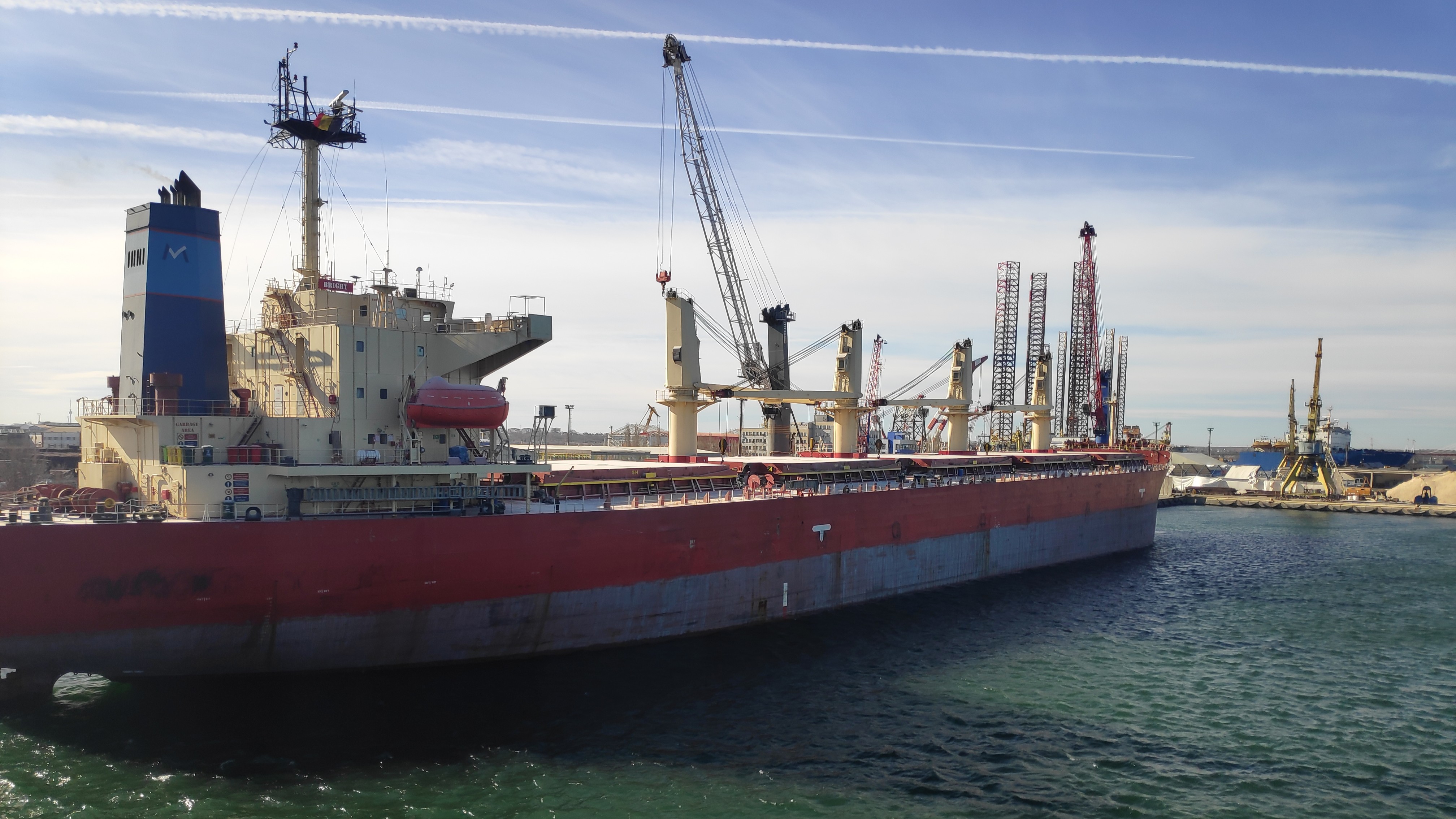 Vessel berthed at Constanta Port before loading