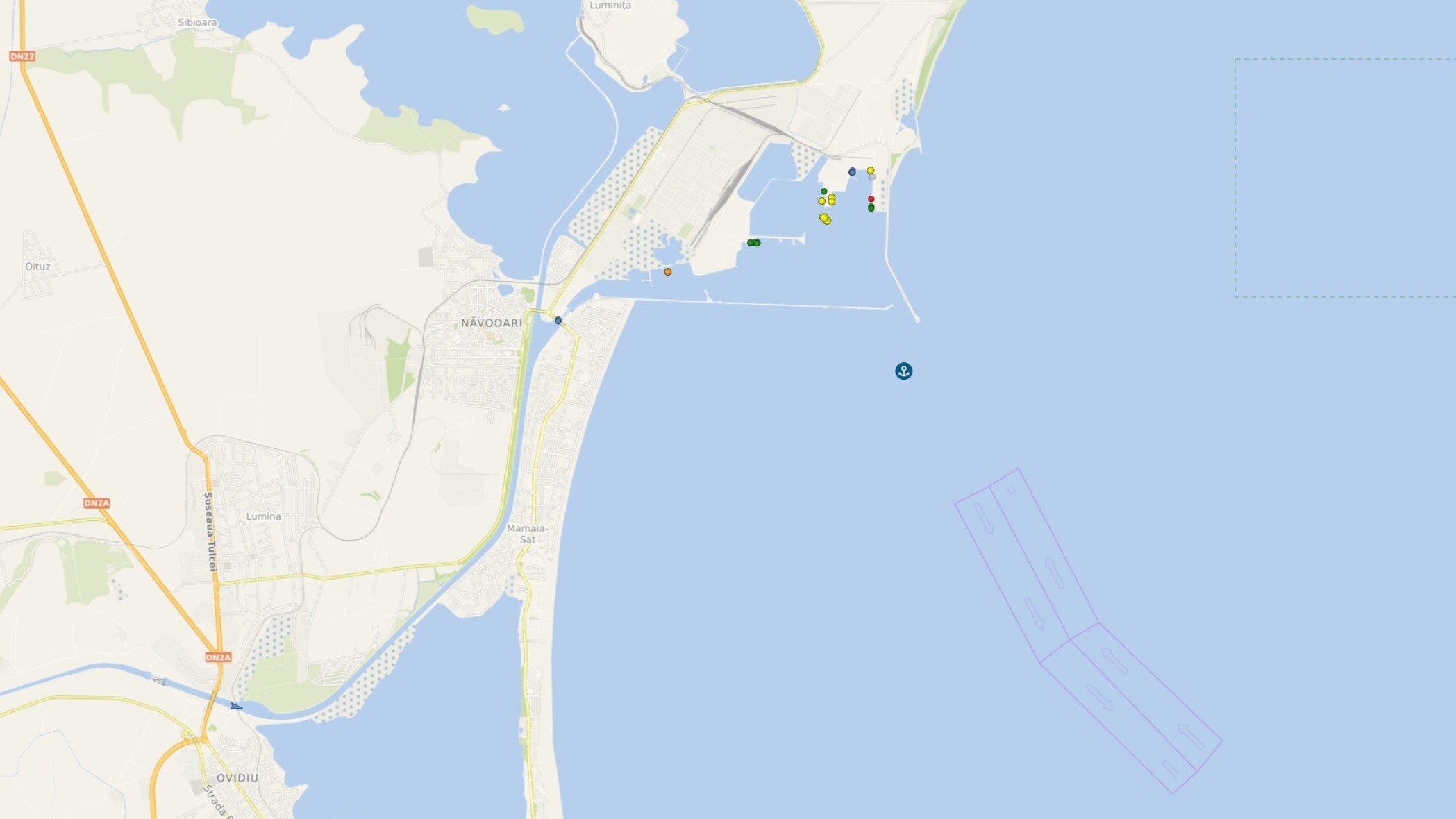 Map of Midia port